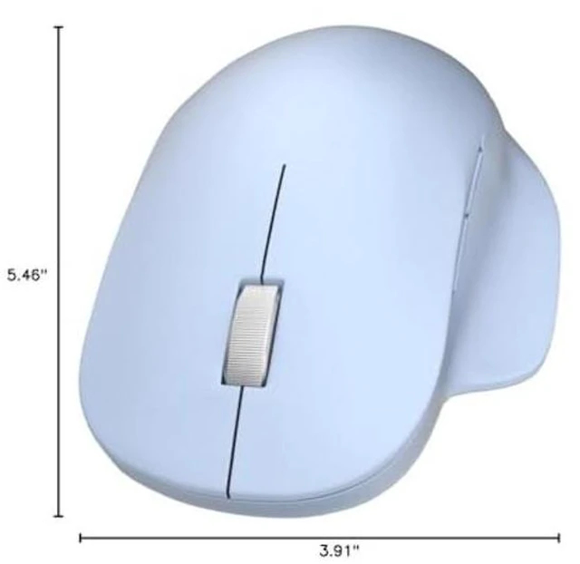 Alt view image 6 of 6 - Microsoft Bluetooth Ergonomic Mouse - Pastel Blue - with thumb rest, precise tracking, and customizable buttons