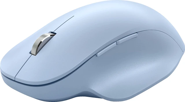 Alt view image 4 of 6 - Microsoft Bluetooth Ergonomic Mouse - Pastel Blue - with thumb rest, precise tracking, and customizable buttons