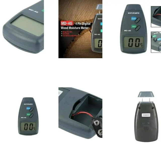 Alt view image 10 of 12 - Accurate Moisture Meter 4 Pins Moisture Detector Humidity Tester