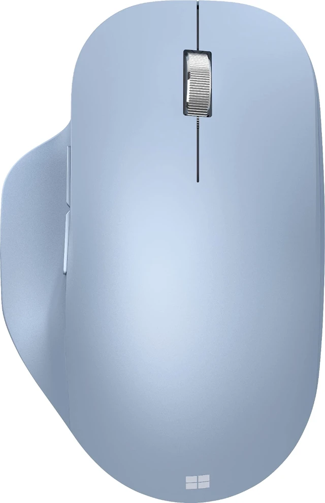 Alt view image 5 of 6 - Microsoft Bluetooth Ergonomic Mouse - Pastel Blue - with thumb rest, precise tracking, and customizable buttons