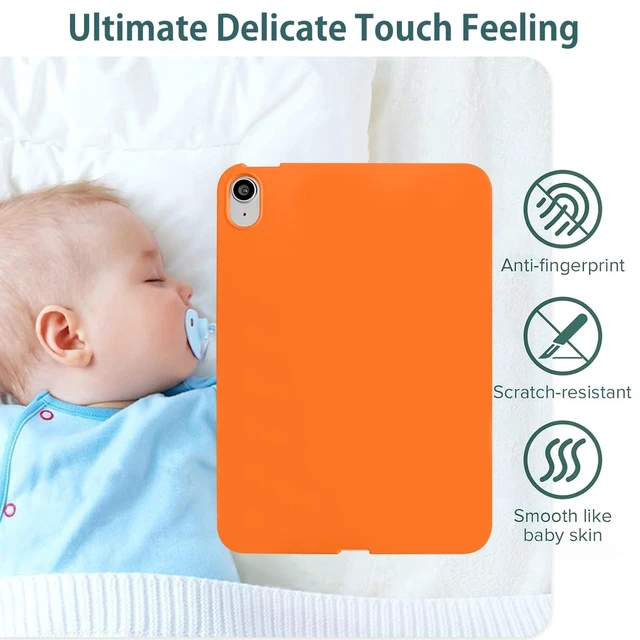 Alt view image 8 of 10 - for iPad Air 13 Inch Case M3/M2 (2025/2024), UUcovers Slim Lightweight Soft TPU Back Shockproof Cover Flexible Silicone Bumper Protective Shell Ultra Thin Case for iPad Air 13 inch M3/ M2, Orange