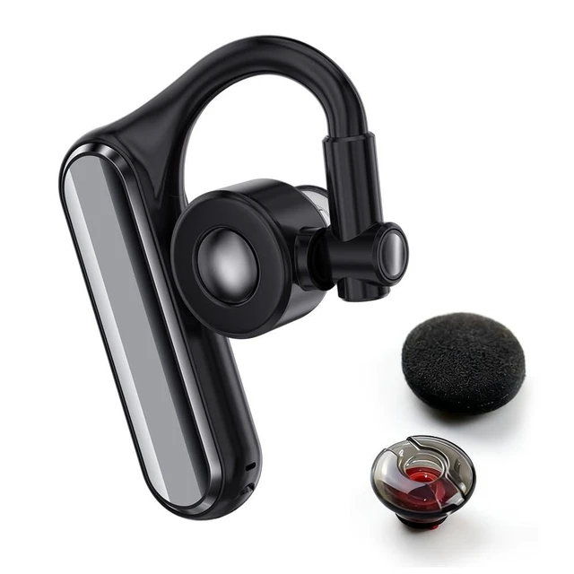 Alt view image 6 of 10 - Open Ear Bluetooth 5.4 Headset, Wireless Mono Earpiece with ENC Noise Cancelling Mic, 30H Talk Time Single Ear Headphone for Work Driving, Compatible with iPhone Samsung Android Phones