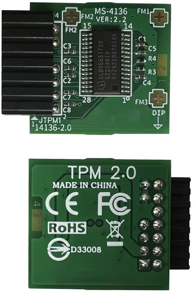 Alt view image 6 of 10 - TPM2.0 Module LPC 14Pin for Infineon SLB9665 for MSI Motherboard Compatible with TPM 2.0 Module MS-4136