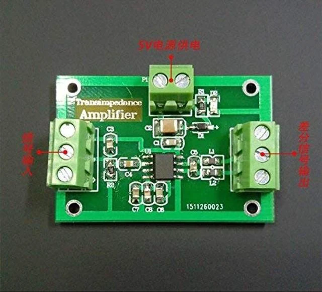 Alt view image 7 of 10 - Taidacent AD8015 Wideband/Differential Output Transimpedance Amplifier Module Single-Ended to Differential 240M Bandwidth 155Mbps Data Rate