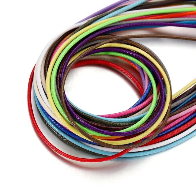 Alt view image 6 of 7 - Leather Necklace Cord with Clasps 100pcs 1.5mm Handmade Leather with Lobster Clasp String Cord Adjustable Braided Rope for DIY Necklaces Pendant Charms Findings(White)