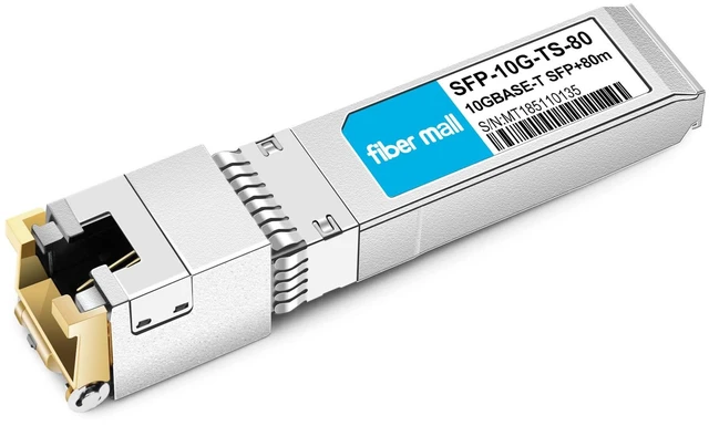 Alt view image 6 of 10 - 10G SFP+ RJ45 80m for Fortinet FN-TRAN-SFP+GC FS-TRAN-SFP+GC Mini-GBIC 10GBase-T SFP+ Transceiver 80m 10G-T Copper SFP+ to RJ-45