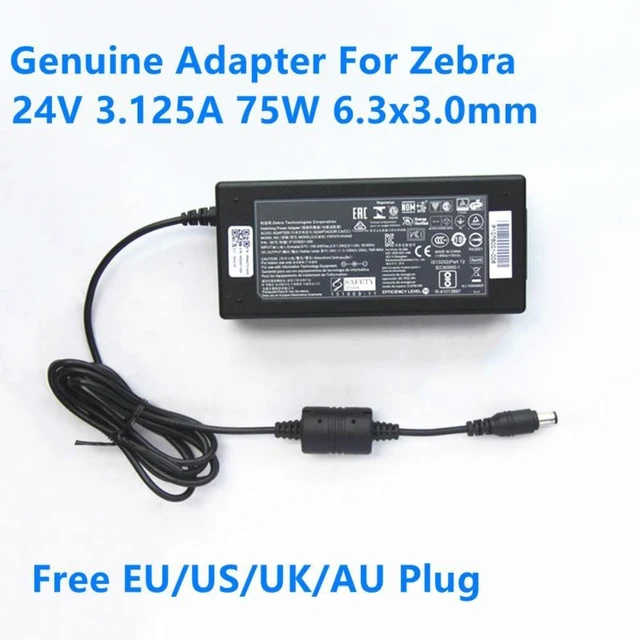 Alt view image 3 of 4 - 24V 3.125A 75W FSP075-RAAN2 SAWA-52-312524 Power Supply AC Adapter For Zebra GX420T GX430T P1076001-006 Printer Charger