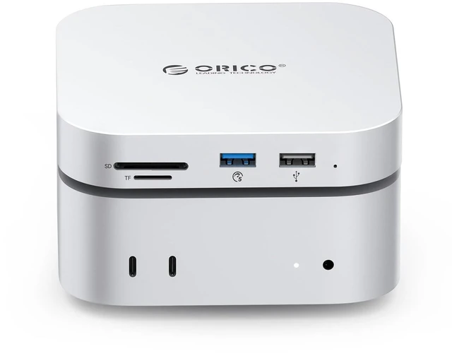 Alt view image 11 of 12 - ORICO MiniMate SE Mac mini M4 512GB Storage & Docking Station, External SATA SSD (Non-Removable) 5Gbps(480MB/s), USB A*4, USB-C, SD/TF 3.0, 3.5mm Audio, Includes 2 Cables M4SE