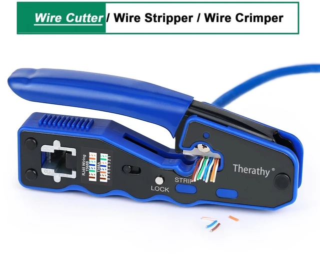 Alt view image 10 of 12 - RJ45 Crimp Tool Kit, Ethernet Crimping Tool Kit for Pass Through RJ45 Connectors, Ethernet Crimper with Cat 6 Connectors (Cat5 Cat5e Cat6 Crimping Tool Kit)