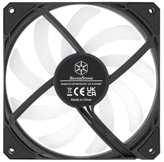 Alt view image 9 of 10 - Silverstone Technology Air Slimmer 140 Enhanced Performance 140mm Slim Fan with Full-Range PWM, ARGB Lighting and Shark Force Technology, (SST-AS140B-ARGB)