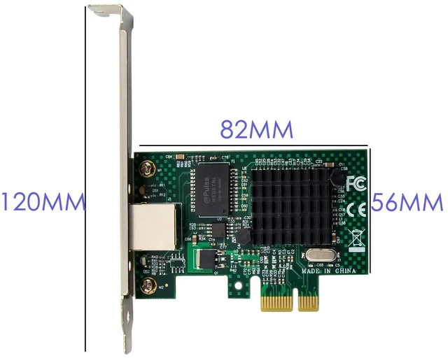 Alt view image 13 of 14 - PCIe Gigabit Ethernet Server Adapter with Broadcom NetXtreme BCM5751 10/100/1000Mbps Gigabit Desktop PCI-E Network Card NIC