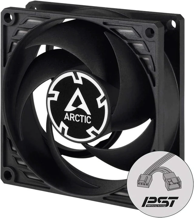 Alt view image 8 of 14 - ARCTIC P8 PWM PST CO - 80 mm Case Fan, PWM Sharing Technology (PST), Pressure-optimised, Dual Ball Bearing for Continuous Operation, Computer, 200-3000 RPM