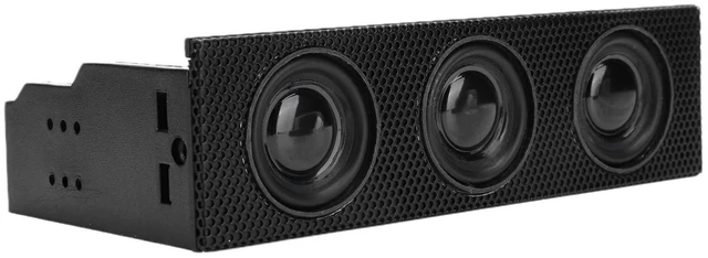 Alt view image 6 of 10 - Acouto PC Front Panel Speaker Stereo Surround Computer Case Builtin Mic Loudspeaker 5.25in STW9005 Stereo Speaker PC Front Panel Computer Case Built in Music Loudspeaker Case Mic Loudspea