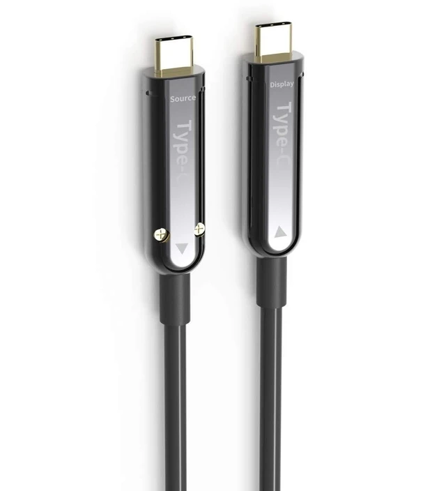 Alt view image 12 of 12 - Pacroban USB-C to USB-C 25ft Fiber Optic Cable 4K 60Hz Video Only, No Charging or Data Transfer USB 3.1 Display Cable for Monitor, Projector, TV