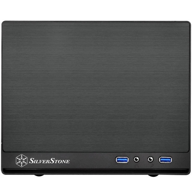 Alt view image 7 of 10 - SilverStone Technology Ultra Compact Mini-ITX Computer Case with Solid Front Panel Black (SST-SG13B-Q-USA)