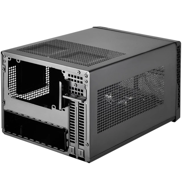 Alt view image 9 of 10 - SilverStone Technology Ultra Compact Mini-ITX Computer Case with Solid Front Panel Black (SST-SG13B-Q-USA)