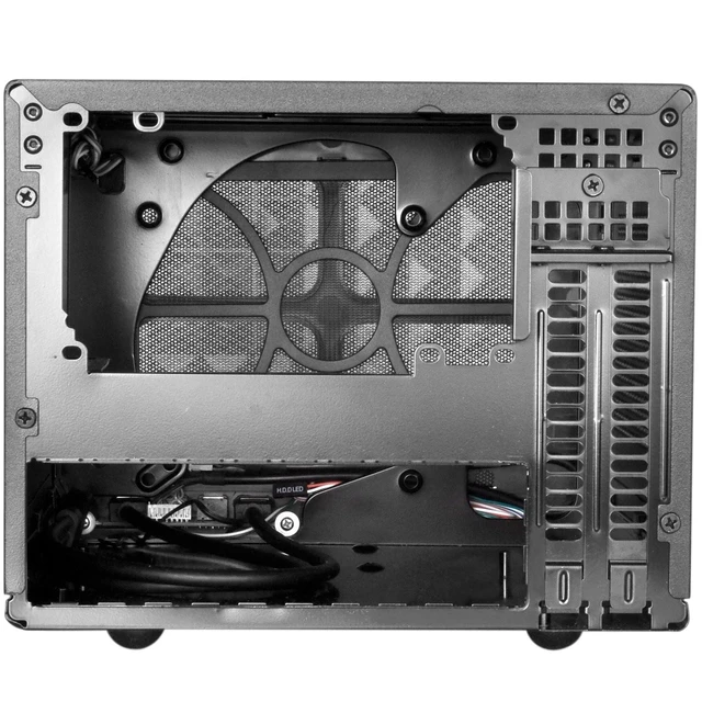 Alt view image 8 of 10 - SilverStone Technology Ultra Compact Mini-ITX Computer Case with Solid Front Panel Black (SST-SG13B-Q-USA)