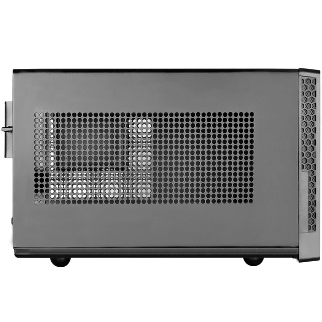 Alt view image 10 of 10 - SilverStone Technology Ultra Compact Mini-ITX Computer Case with Solid Front Panel Black (SST-SG13B-Q-USA)