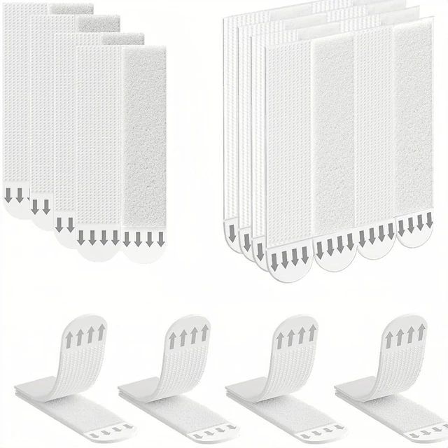 Alt view image 8 of 14 - Picture Hanging Strips 14 Pairs, Heavy Duty Large Frame Hanger, Wall Hanging Strips, Pictures Hanging Kit Without Nail, Damage-Free Adhesive Poster Strips for Home Decor, Art, Mirror