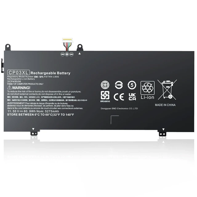 Alt view image 6 of 10 - CP03XL 929066-421 929072-855 Battery for Hp Spectre 13 X360 13-ae000 13-ae0xx 13-ae006no 13-ae001ng 13-ae040ng 13-ae049ng 13-ae013dx ae011dx 13t-ae000 13t-ae012dx HSTNN-LB8E (11.55V 60.9Wh 5275mAh)