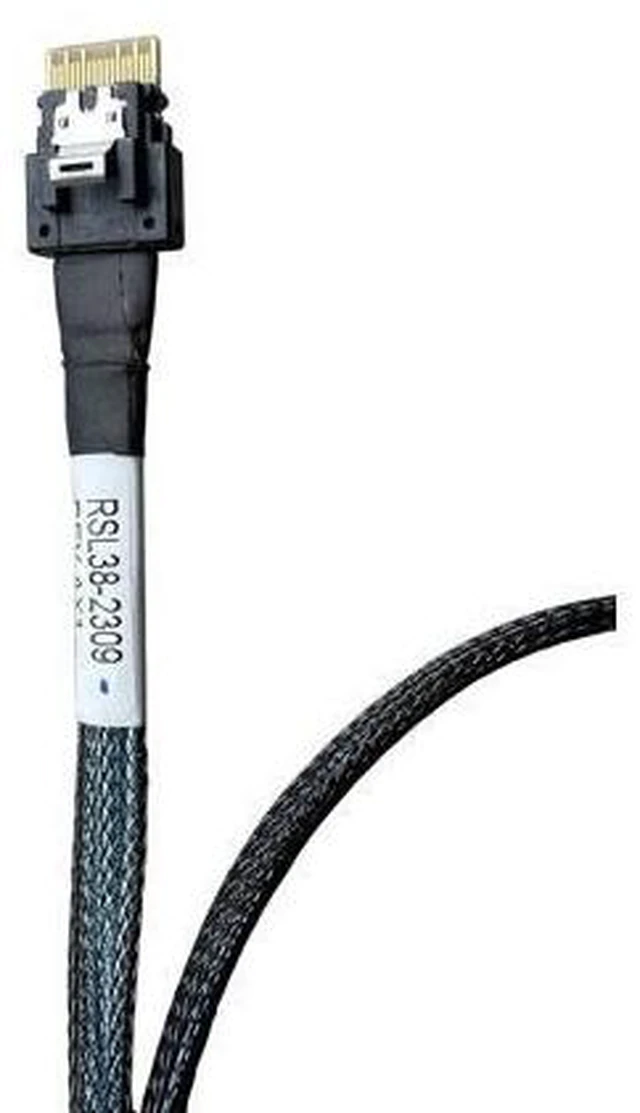 Alt view image 9 of 14 - PCIe Gen4 SlimSAS 4X to U.2 NVMe Adapter,SFF-8654 38P to SFF-8639 68P Cable with Power, 75CM