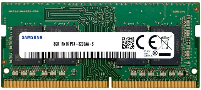 Alt view image 2 of 2 - Samsung 8GB DDR4 3200MHz PC4-25600 (PC4-3200AA) CL22 SODIMM 1Rx16 Single Rank 1.2V 260-Pin Laptop, Notebook RAM Memory
