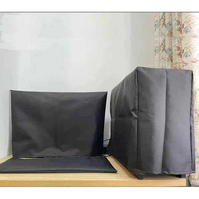 Alt view image 6 of 10 - ALHBEJT 3 Pieces Computer Dust Cover Monitor + Keyboard+ Computer Host Pc Dust Proof Computer Covers Case Computer Dust Cover for Desktop Pc CPU Tower Protector, Oxford Cloth (27'' Monitor Set Black)