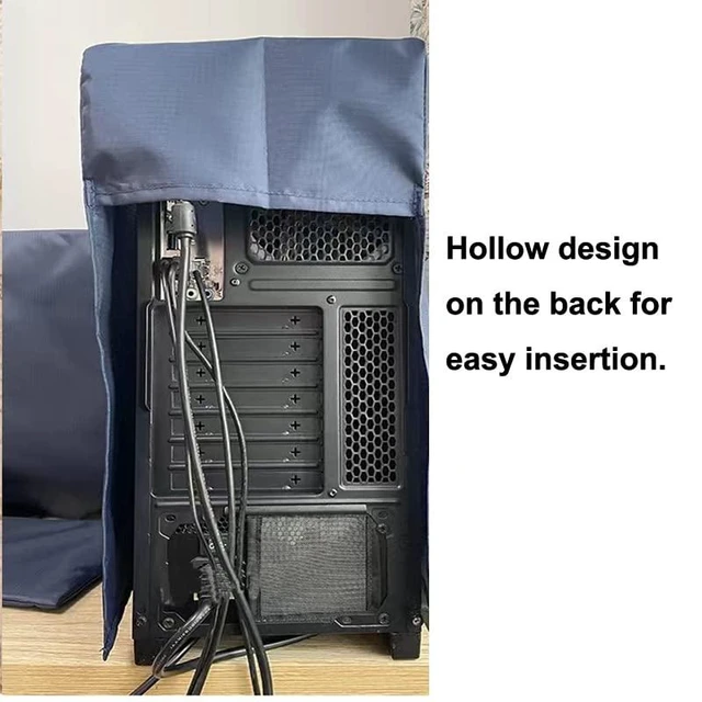 Alt view image 10 of 10 - ALHBEJT 3 Pieces Computer Dust Cover Monitor + Keyboard+ Computer Host Pc Dust Proof Computer Covers Case Computer Dust Cover for Desktop Pc CPU Tower Protector, Oxford Cloth (27'' Monitor Set Black)