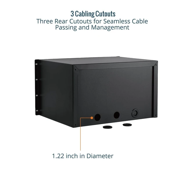 Alt view image 10 of 10 - Tecmojo 6U Rack Drawer,Rack Mount Drawer for 19in Network Equipment/Server/AV Rack or Cabinet Enclosure,Sliding and Lockable Server Rack Drawer - Load-Bearing 44lb (20kg),with Cable Management Holes