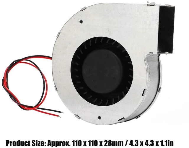 Alt view image 9 of 10 - Brushless 12V DC Blower Fan, Dual Ball Cooling Blower Fan 62.49CFM High Temperature Brushless Centrifugal Fan for Data Centers Light Weight
