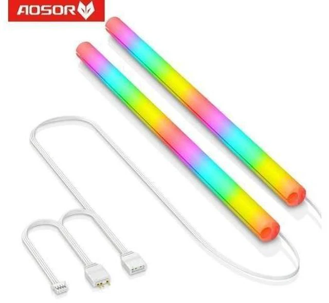 Alt view image 9 of 11 - 2pcs ARGB LED AIO Tube Sleeve Silicone Luminous Sleeve Water Cooling Raditor Tube 5V 3PIN ARGB 4PIN for Computer Case