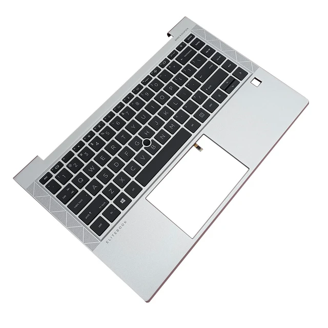 Alt view image 8 of 10 - M07090-001 M36312-001 Replacement for HP Elitebook 840 G7 840 G8 Laptop Upper Top Cover Case Palmrest Backlit US Keyboard Assembly Part Silver
