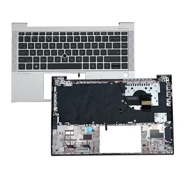 Alt view image 10 of 10 - M07090-001 M36312-001 Replacement for HP Elitebook 840 G7 840 G8 Laptop Upper Top Cover Case Palmrest Backlit US Keyboard Assembly Part Silver