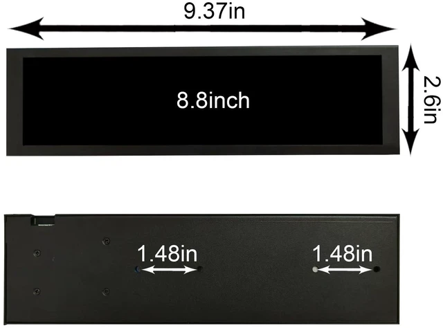 Alt view image 10 of 10 - VSDISPLAY 8.8 Inch LCD Monitor 1920x480 IPS Screen Built-in Theme Editor as Computer PC Sensor Panel Temperature CPU GPU RAM Data Monitoring Secondary Display,Black