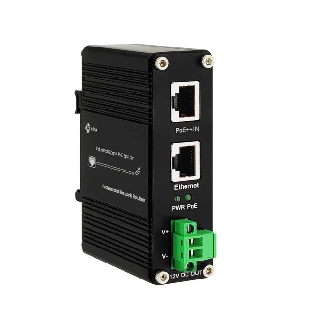 Alt view image 6 of 10 - PoE Splitter 12V 802.3bt Compliant Gigabit Port, Industrial 10/100/1000Mbps IEEE802.3bt Power Over Ethernet Splitter Adapter with 12V Output for Surveillance Camera CCTV/VoIP Phone