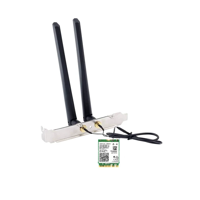 Alt view image 6 of 10 - AX210NGW DTK WiFi Card WiFi 6E Supports 6GHz, 2230, 2x2 AX+BT 5.3+Tri-Band, Includes RF Cable (11 inch), 5dBi High Gain Antennas and Low-Profile Brackets