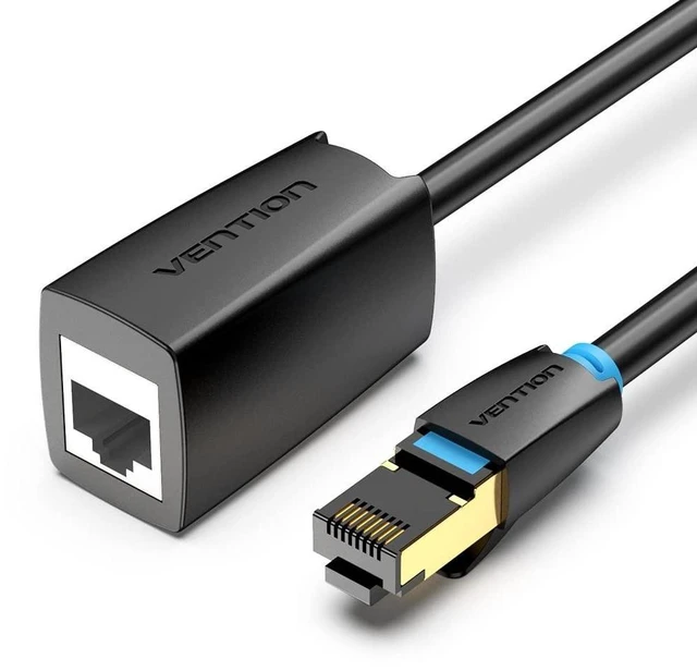 Alt view image 6 of 10 - VENTION Cat 8 Ethernet Extension Cable 26FT 40Gbps LAN Cable Extender Cat8 FTP Ethernet Patch Internet Cable Shielded RJ45 Male to Female Connector for Computer PC Laptop Smart TV