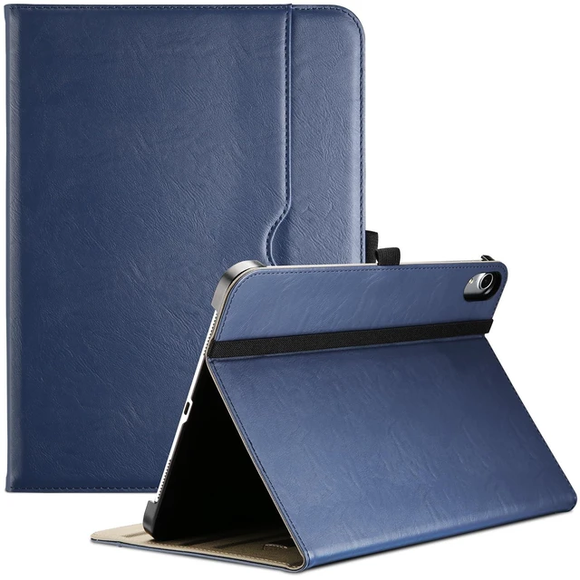 Alt view image 6 of 10 - ProCase for iPad A16 11th Generation 11 Inch 2025/iPad 10th Generation Case 10.9 Inch 2022, iPad 11/10 PU Leather Case Business Stand Cover Smart Folio with Hand Strap Front Pocket Pen Loop -Navy