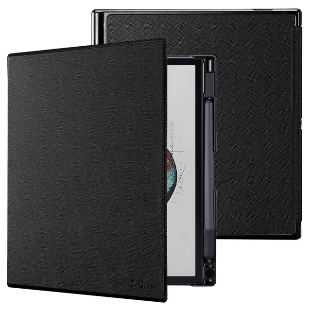 Alt view image 6 of 10 - CoBak Case for 10.3" Boox Note Air 4 C (2024 Released)/Note Air 3 C Tablet ePaper(2023 Released) - New Lightweight PU and Hard Back Shell Cover with Built-in Pen Holder, Auto Sleep-Wake, Black