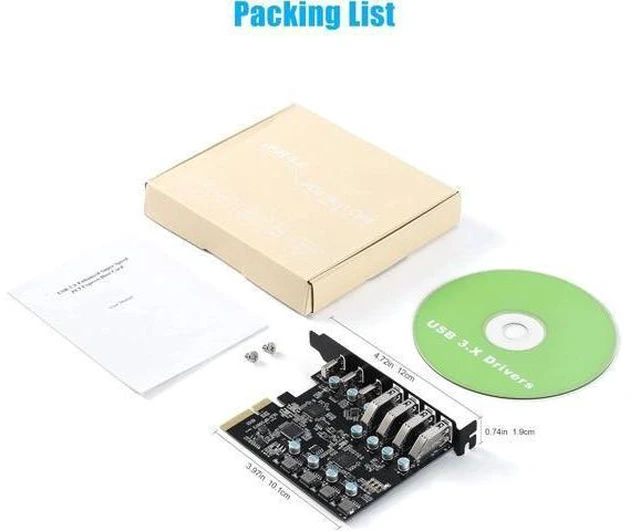 Alt view image 14 of 14 - WISDUM PCIe to USB 3.2 Gen 2 Card with 20 Gbps Bandwidth 7 USB Ports (4 USB Type-A and 3 USB Type-C Ports), PCI Express (PCIe) Expansion Card USB Card for Desktop PC