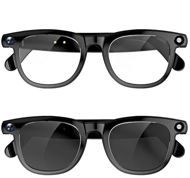 Alt view image 9 of 15 - CY01 AI Smart Glasses with Camera, 8MP Photo & Video, AI Translation & Object Recognition, Bluetooth 5.3 Music & Calling, WiFi Transfer, 2GB+16GB Storage, 9H Audio Playtime Dual Lens Smart Eyewear f