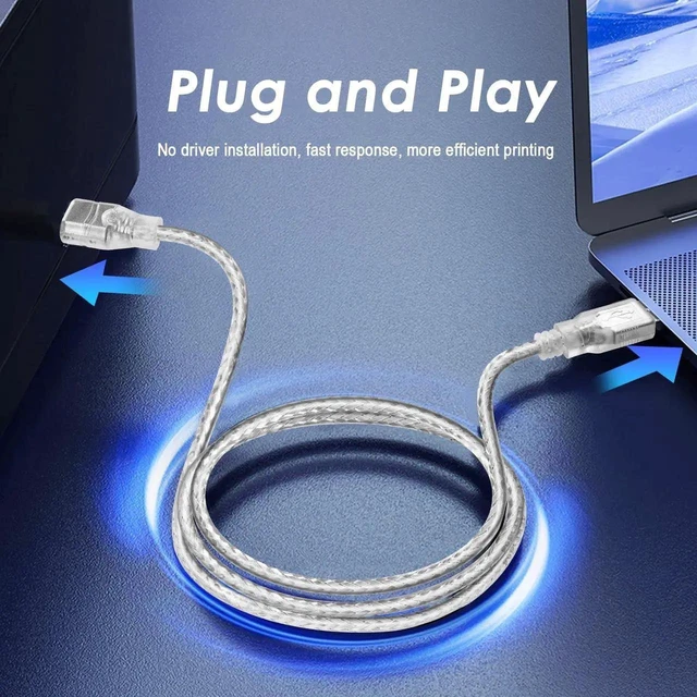 Alt view image 18 of 20 - Firewire to USB Adapter Cable 6-Pin IEEE 1394 Male to USB 2.0 Male Converter Firewire 400 1394-a to USB A Connector Cord for Digital Video Camera Printer Hard Disk (Clear Cable) 1.8m/6ft