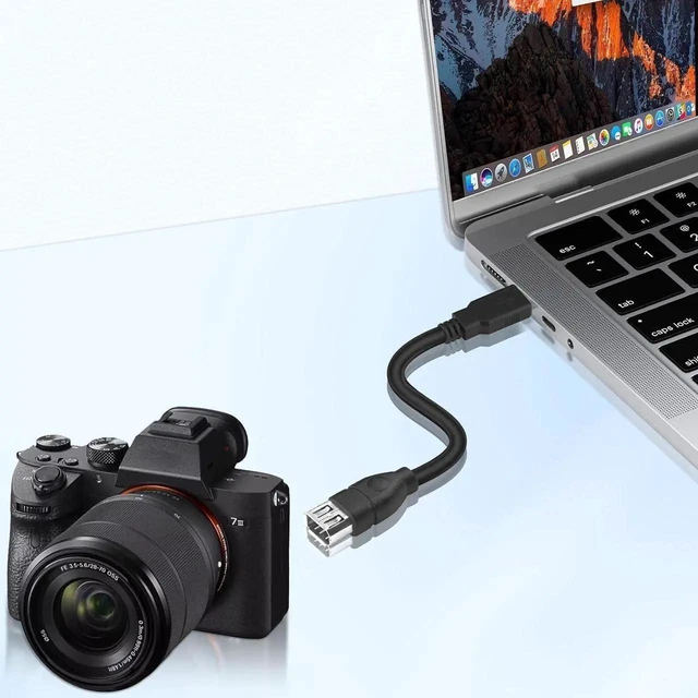 Alt view image 18 of 20 - Firewire 6-Pin to USB Adapter Cable IEEE 1394 Firewire 400 Female to USB 2.0 Male Converter Connector Cord for Computer Connecting Old External Hard Driver/Camcorder/Camera/Scanner 20cm