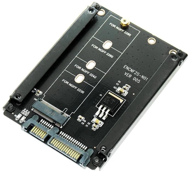 Alt view image 4 of 4 - M.2 to SATA 22PIN Transfer adapter card M2 KEY B-M SSD Hard Drive Adapter 2.5 inch Hard Drive Adapter transfer 6G interface