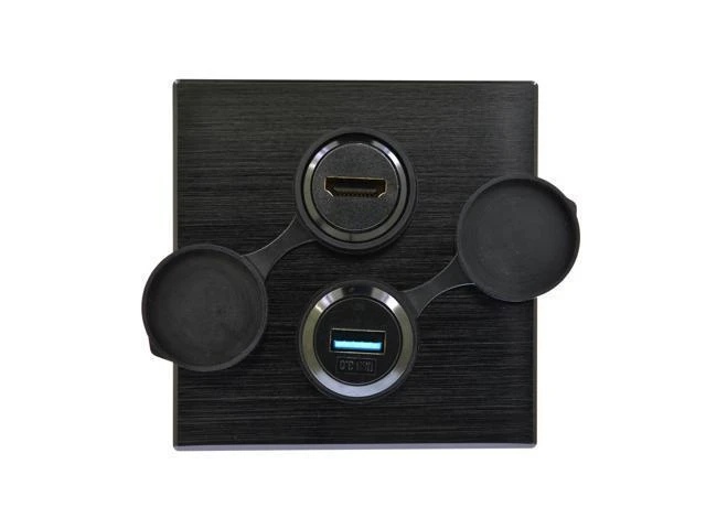 Alt view image 8 of 12 - USB3.0 Female-to-Female Panel Mount Adapter - 5Gbps High-Speed Waterproof & Dustproof USB Converter, Round Data Connector Mount for Efficient Data Transfer and Charging (5-Pack Black)