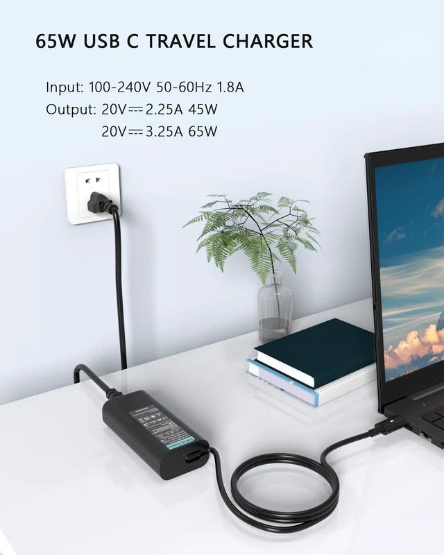 Alt view image 7 of 10 - Nivjuky 65W USB C Laptop Charger Compatible with Dell Pro 14 16 Plus, 14 Plus, 16 Plus, Pro 13 Plus, Pro 14, Pro 16, Pro 13 14 Premium, Pro Rugged 13 14 Laptop Power Cord Type C Fast Adapter