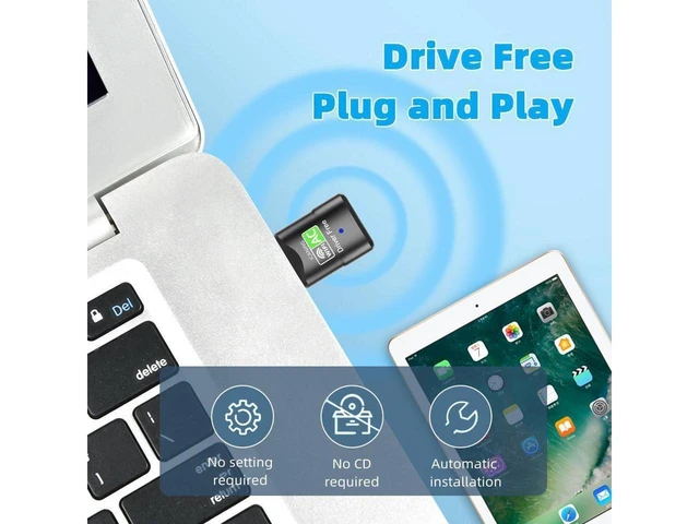 Alt view image 17 of 20 - USB WiFi Adapter, 5G/2.4G Driver Free Dual Band Wireless USB WiFi Adapter for PC, 600Mbps High Speed WiFi Adapter for Desktop PC, USB WiFi Dongle Support Windows 7/8/10/11 eokCXOY