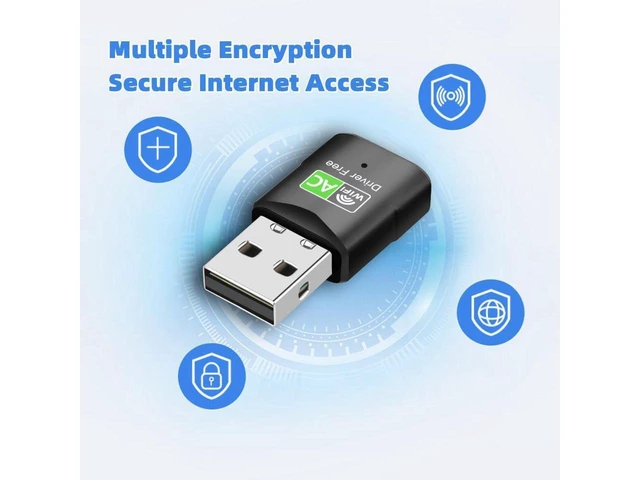 Alt view image 18 of 20 - USB WiFi Adapter, 5G/2.4G Driver Free Dual Band Wireless USB WiFi Adapter for PC, 600Mbps High Speed WiFi Adapter for Desktop PC, USB WiFi Dongle Support Windows 7/8/10/11 eokCXOY