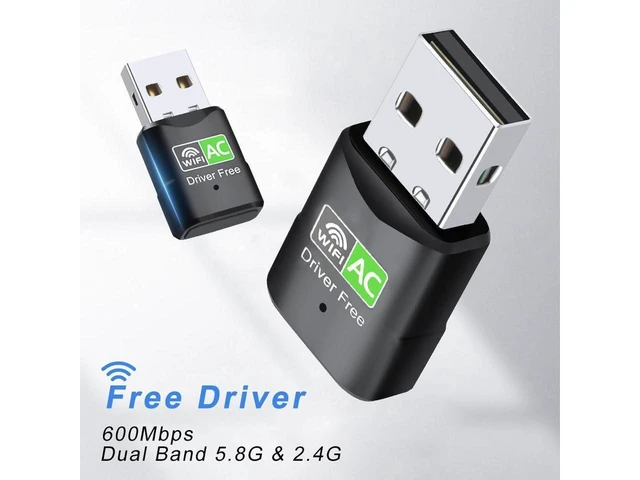 Alt view image 20 of 20 - USB WiFi Adapter, 5G/2.4G Driver Free Dual Band Wireless USB WiFi Adapter for PC, 600Mbps High Speed WiFi Adapter for Desktop PC, USB WiFi Dongle Support Windows 7/8/10/11 eokCXOY