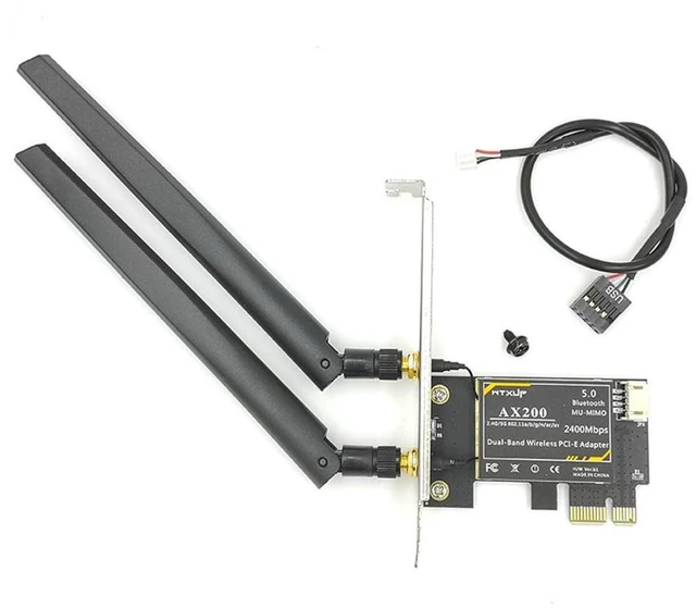 Alt view image 19 of 20 - PCIe WiFi 6 Network Card Wireless Adapter Bluetooth 5.0 AX 3000 Mbps AX200 Dual Band 5.GHz/2.4GHz PCI-E Wireless WiFi Network Adapter Card for Desktop Windows 10 64-bit eokCXOY